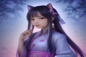 少女漫画奇幻天使禁猎区封面风格插图，翅膀展开的少年天使与少女对视，深紫星空背景充满奇幻少女漫画史诗感